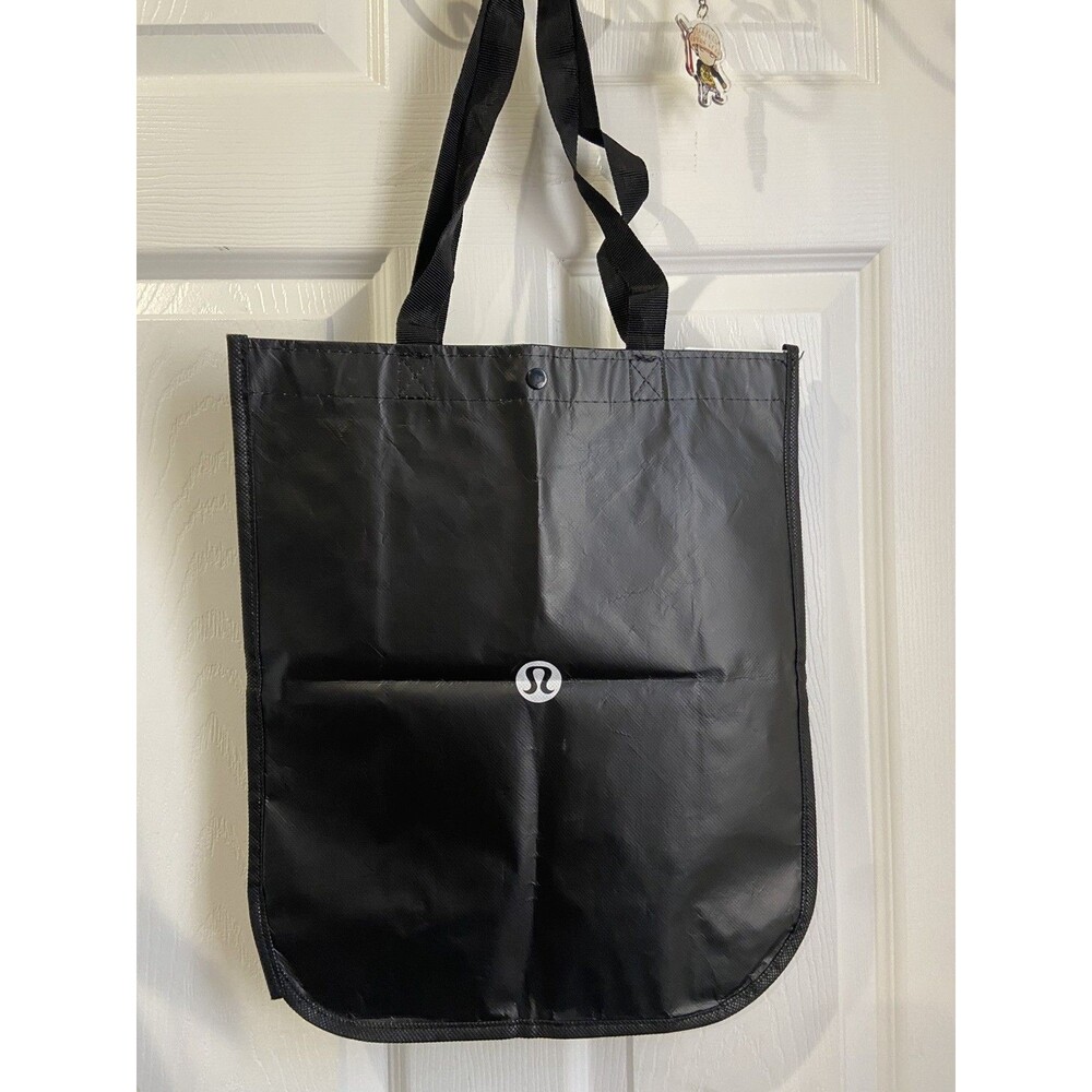 Lululemon black & white small reusable tote bag